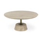 Light Brown Wooden Pedestal Coffee Table