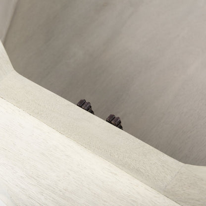 48" Natural Solid Wood Hexagon Lift Top Solid Coffee Table