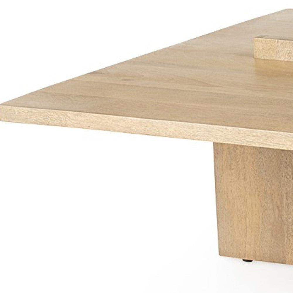 34" Natural Rectangular Coffee Table