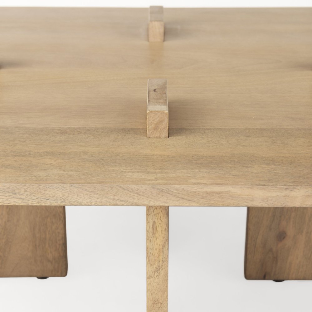 34" Natural Wood Coffee Table