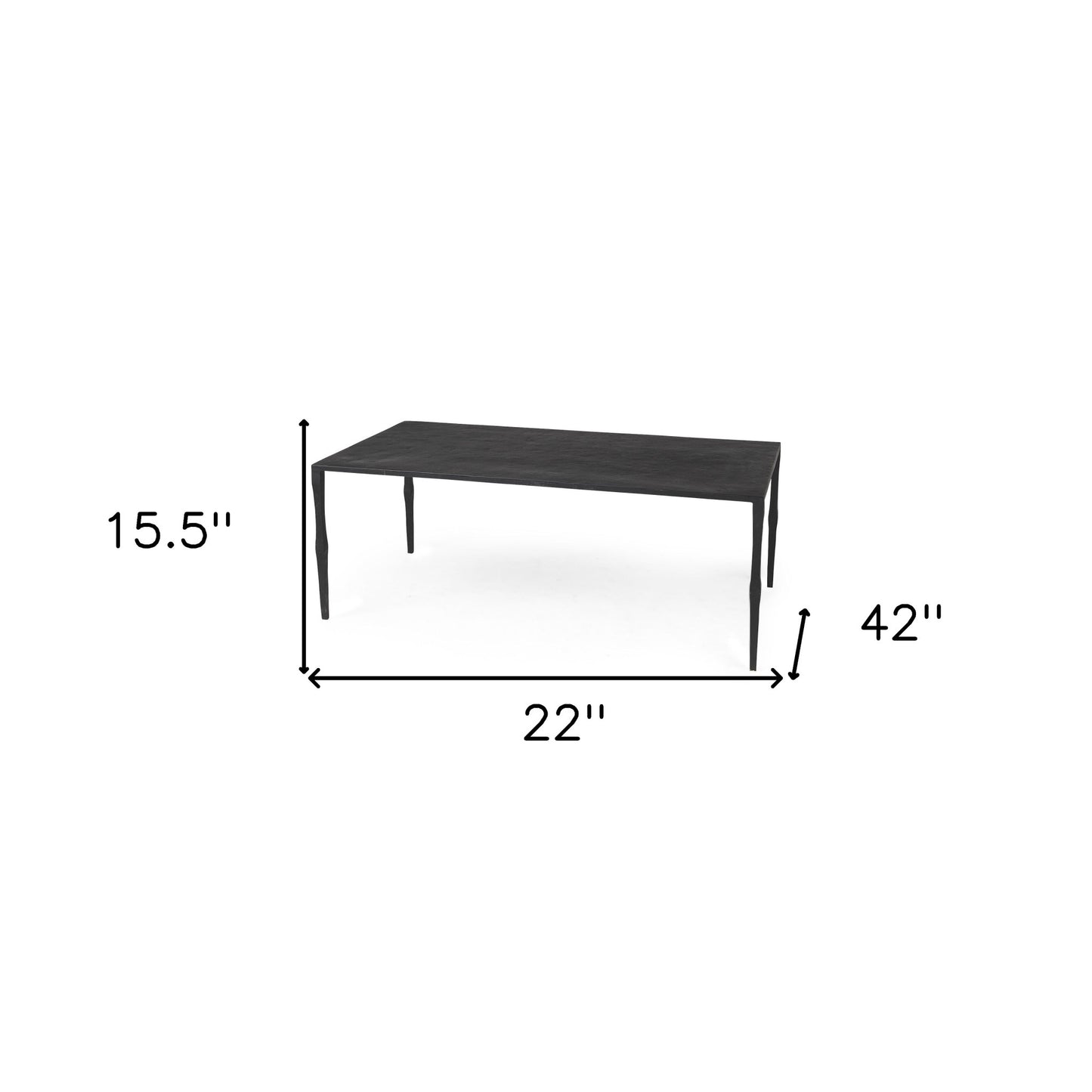 Minimal Black Iron Rectangular Coffee Table