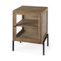 26" Brown Solid Wood Square End Table