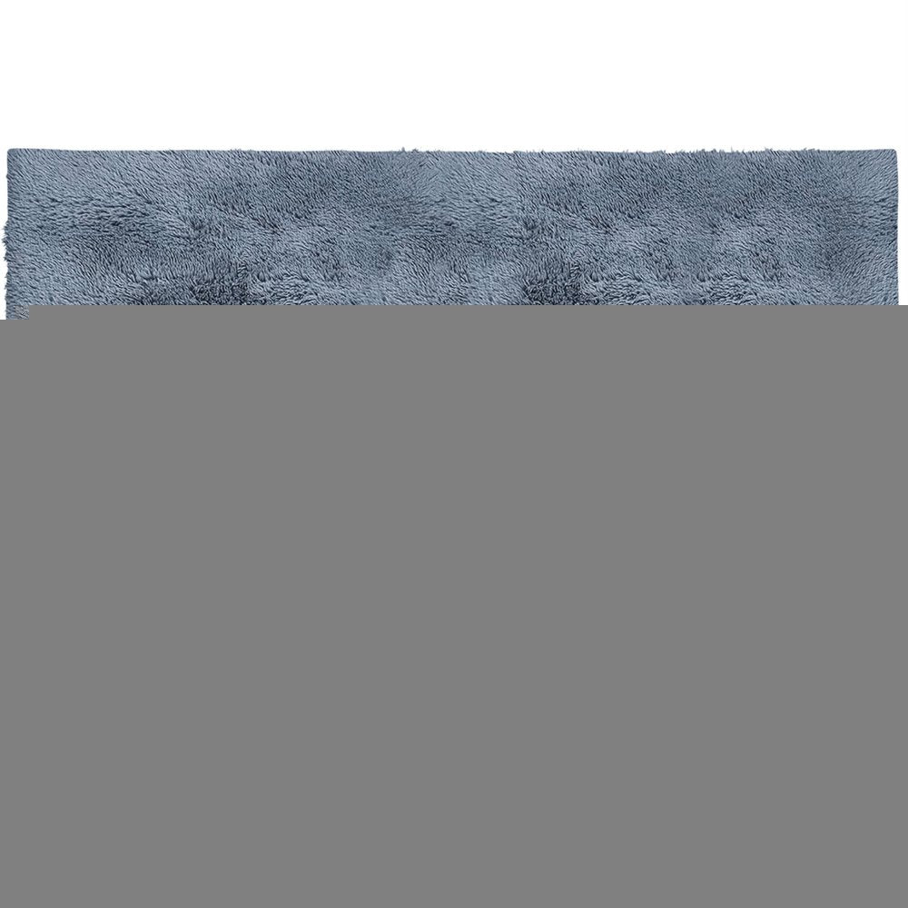 4' X 5' Gray Shag Power Loom Non Skid Area Rug