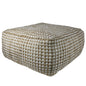 30" Natural Cotton Pouf Ottoman