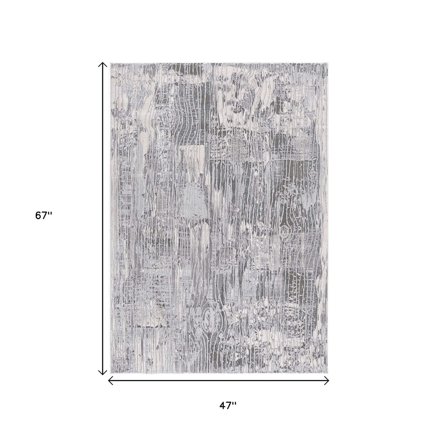 6' X 9' Blue Abstract Power Loom Area Rug