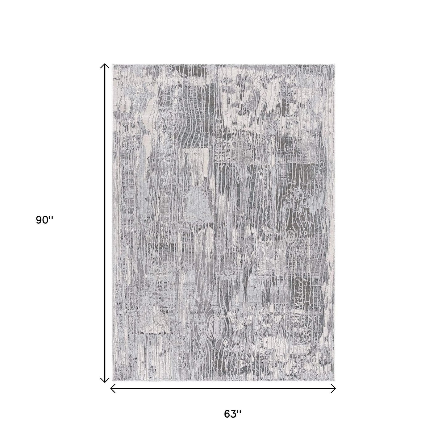 6' X 9' Blue Abstract Power Loom Area Rug