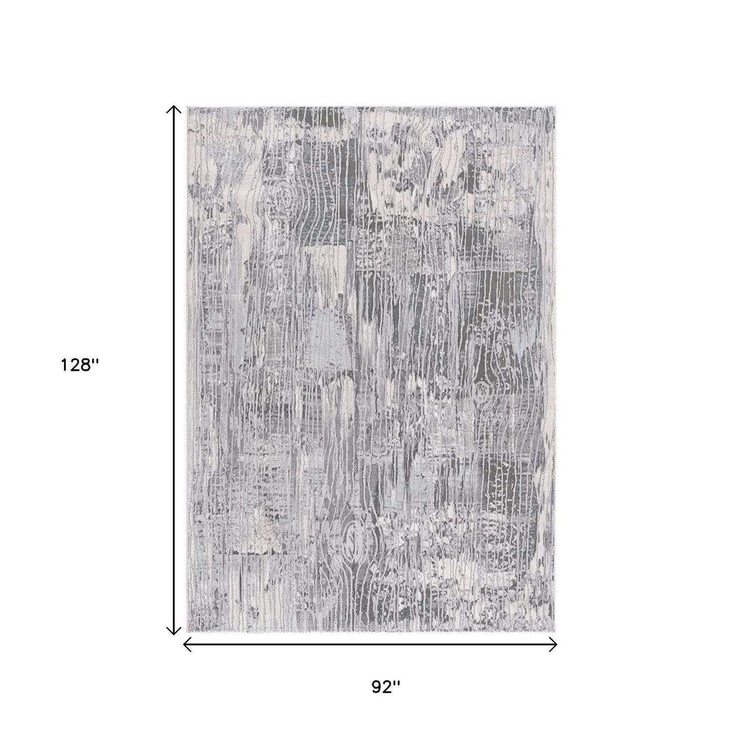 6' X 9' Blue Abstract Power Loom Area Rug