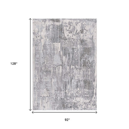 6' X 9' Blue Abstract Power Loom Area Rug