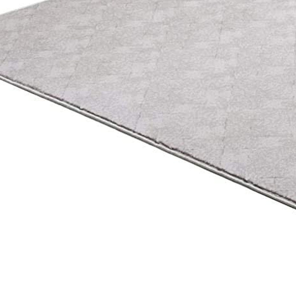 5' X 8' Gray Distressed Diamonds Area Rug