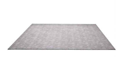 5' X 8' Gray Distressed Diamonds Area Rug