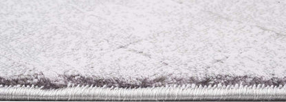 5' X 8' Gray Distressed Diamonds Area Rug