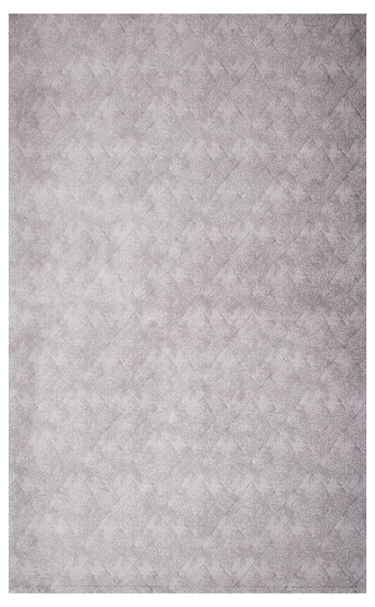 5' X 8' Gray Distressed Diamonds Area Rug