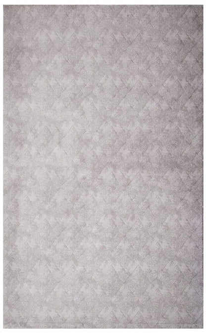 5' X 8' Gray Distressed Diamonds Area Rug