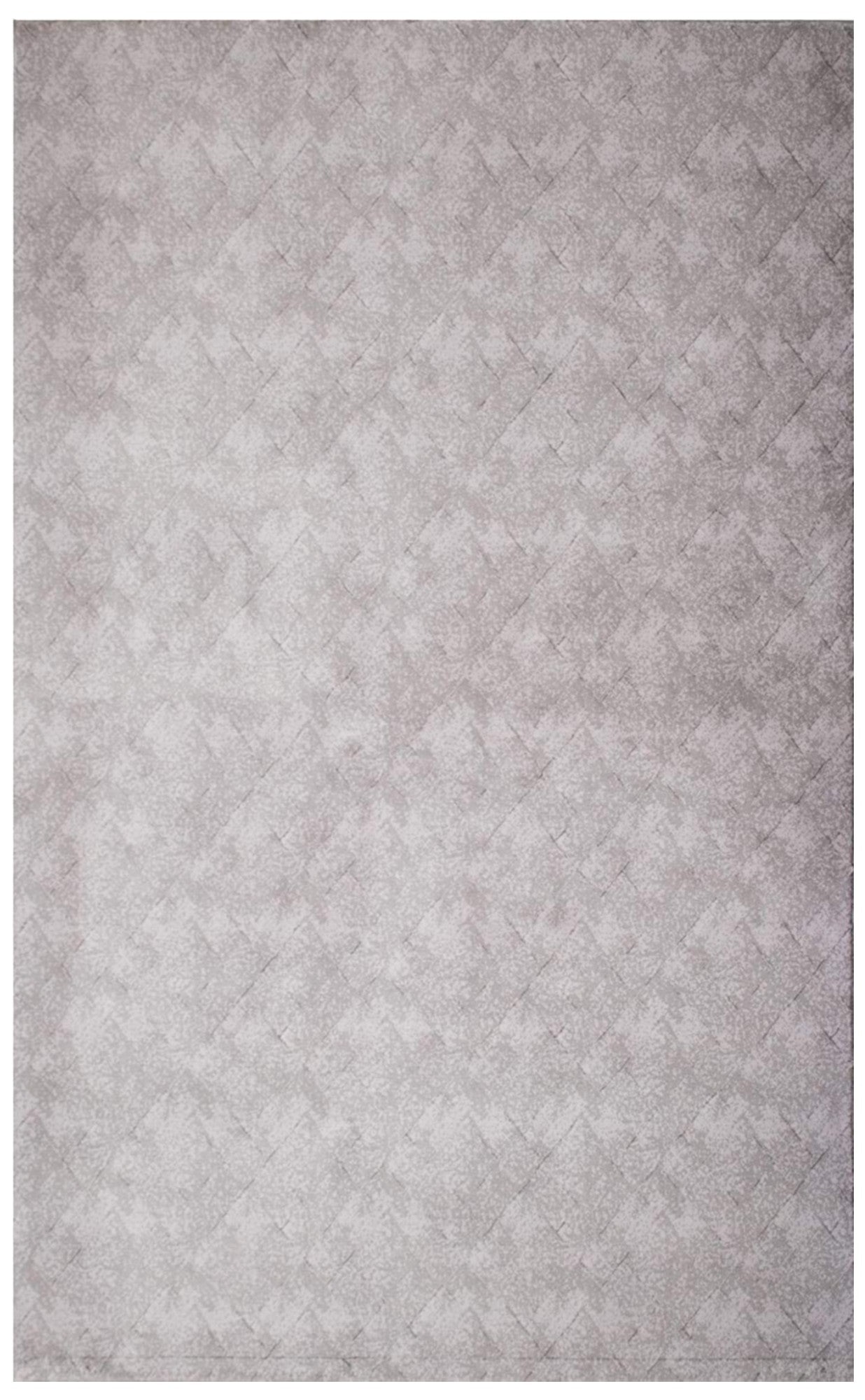 5' X 8' Gray Distressed Diamonds Area Rug
