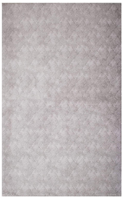 5' X 8' Gray Distressed Diamonds Area Rug