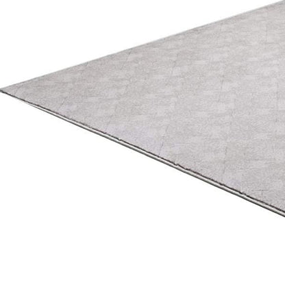 5' X 8' Gray Distressed Diamonds Area Rug