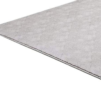 5' X 8' Gray Distressed Diamonds Area Rug