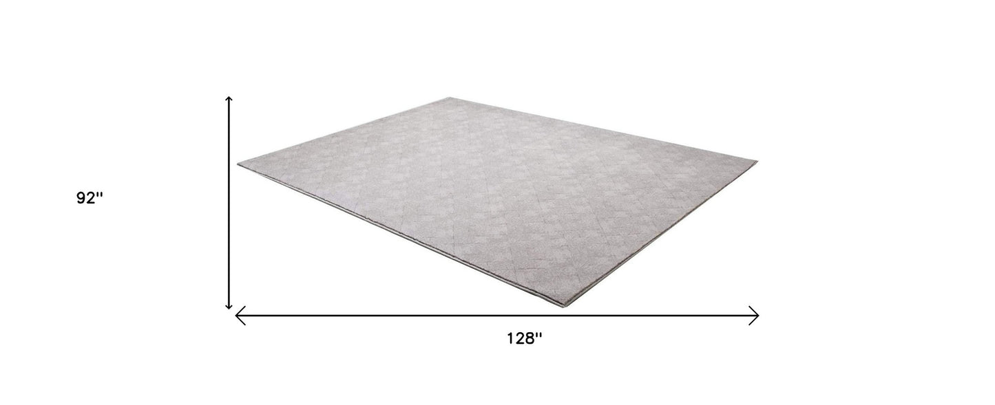 5' X 8' Gray Distressed Diamonds Area Rug