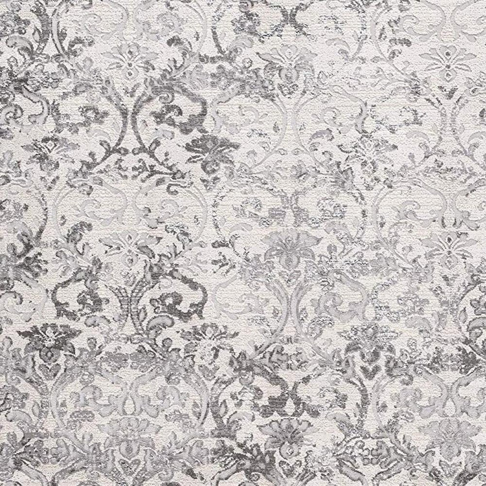 7' X 10' Cream Toile Power Loom Area Rug
