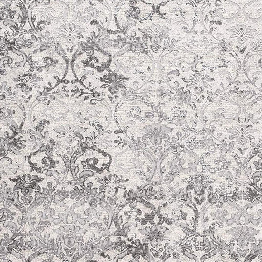 5' X 8' Cream Toile Power Loom Area Rug