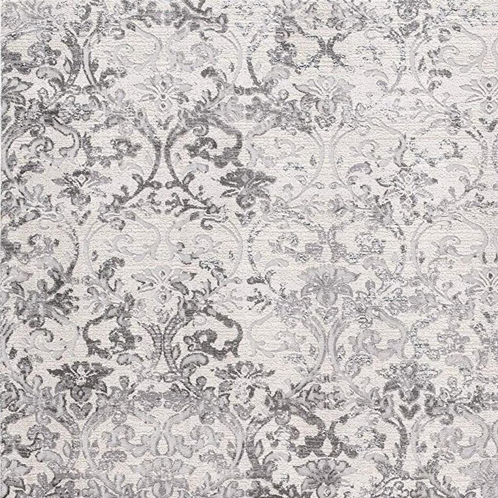5' X 8' Cream Toile Power Loom Area Rug