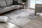 5' X 8' Cream And Gray Tinted Ogee Pattern Area Rug