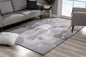 10' Gray Damask Power Loom Runner Rug