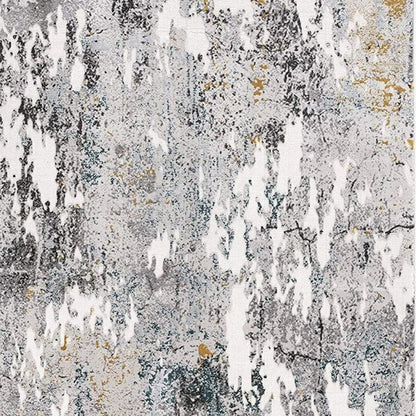 5' X 7' Gray Abstract Power Loom Area Rug