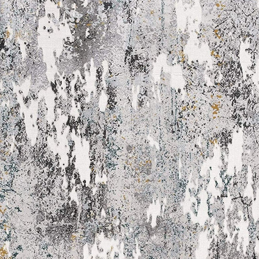 6' X 9' Gray Abstract Power Loom Area Rug