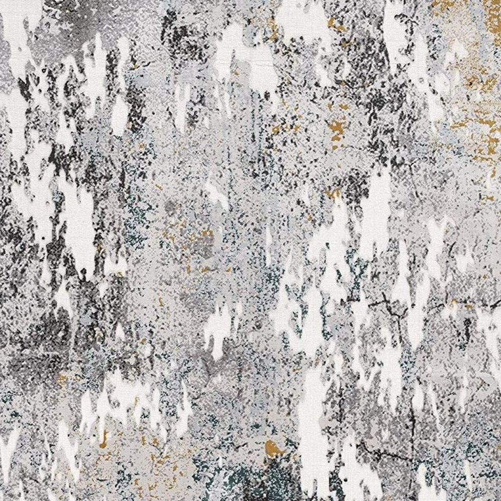 6' X 9' Gray Abstract Power Loom Area Rug