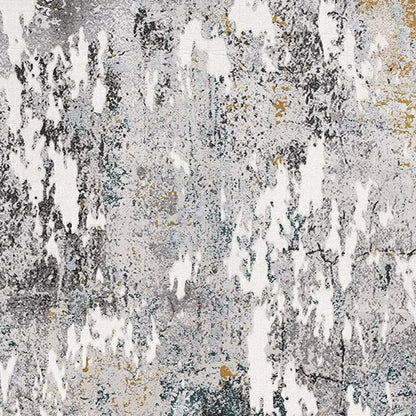 5' X 7' Gray Abstract Power Loom Area Rug