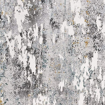 6' X 9' Gray Abstract Power Loom Area Rug