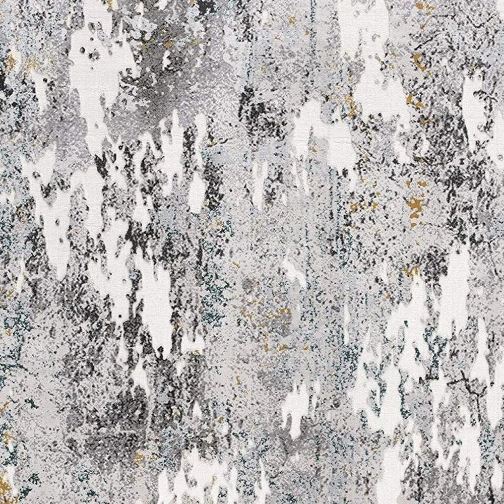 6' X 9' Gray Abstract Power Loom Area Rug