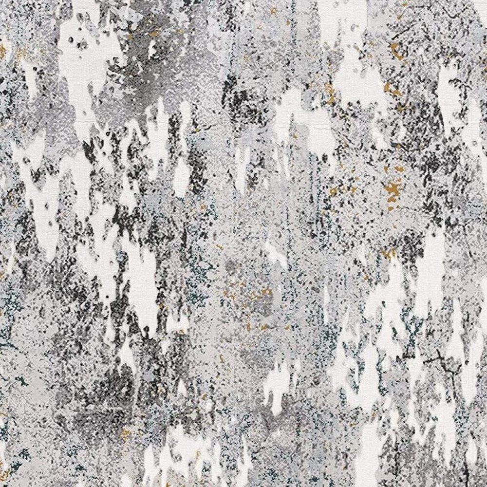 6' X 9' Gray Abstract Power Loom Area Rug