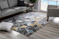 5' X 7' Gray Geometric Power Loom Area Rug