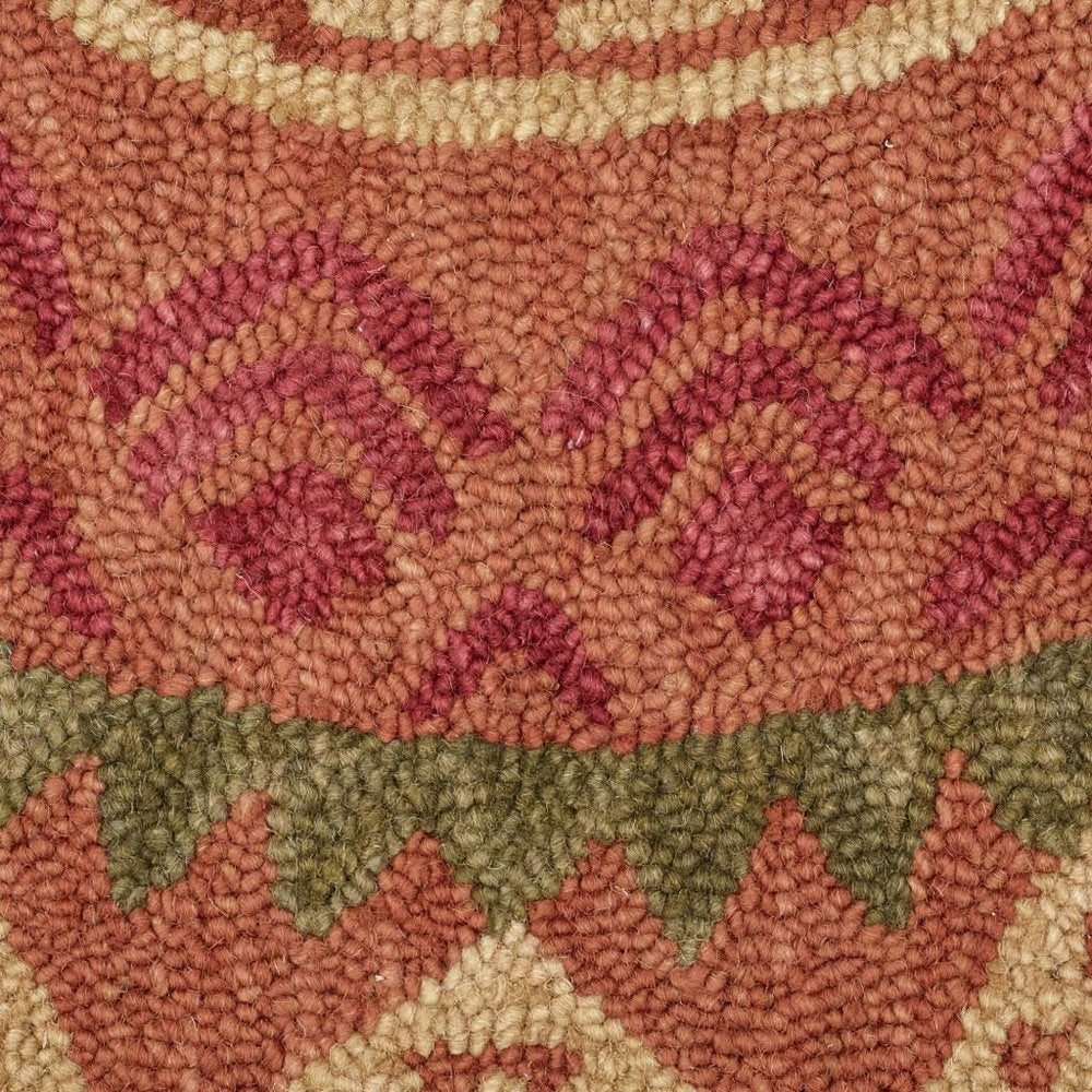 4' Round Orange Decorative Area Rug