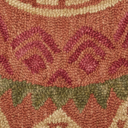 4' Round Orange Decorative Area Rug