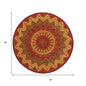 4' Round Orange Decorative Area Rug