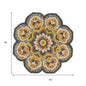 4' Gray Wool Geometric Hand Tufted Round Rug