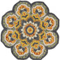 4' Gray Wool Geometric Hand Tufted Round Rug