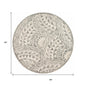 4' Round Gray Decorative Waves Area Rug