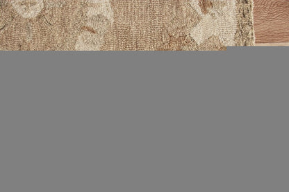 2' X 7' Tan Retro Modern Medallion Runner Rug