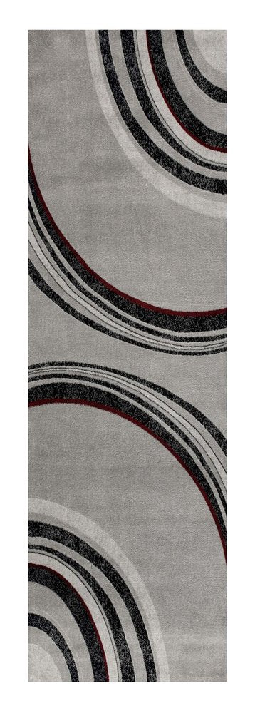 4' X 6' Gray Abstract Power Loom Area Rug