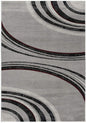 13' Gray And Black Abstract Shag Runner Rug