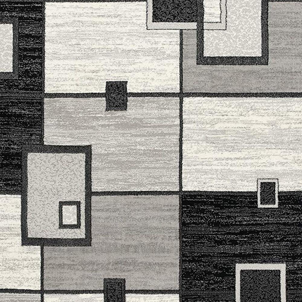 3' X 5' Gray Abstract Power Loom Area Rug
