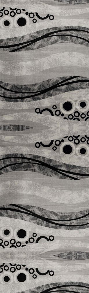 4' X 6' Gray Abstract Power Loom Area Rug