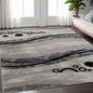 10' Gray Abstract Power Loom Runner Rug