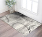 2' X 4' Gray Abstract Dhurrie Area Rug