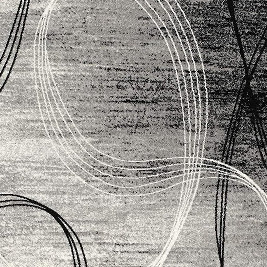 2' X 4' Gray Abstract Dhurrie Area Rug