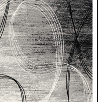 2' X 4' Gray Abstract Dhurrie Area Rug